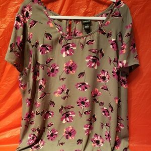 Gray and Purple Torrid Blouse